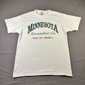 Vintage Mall of America T-Shirt L White Minnesota Sweatshirt Co FOTL Heavy Tag